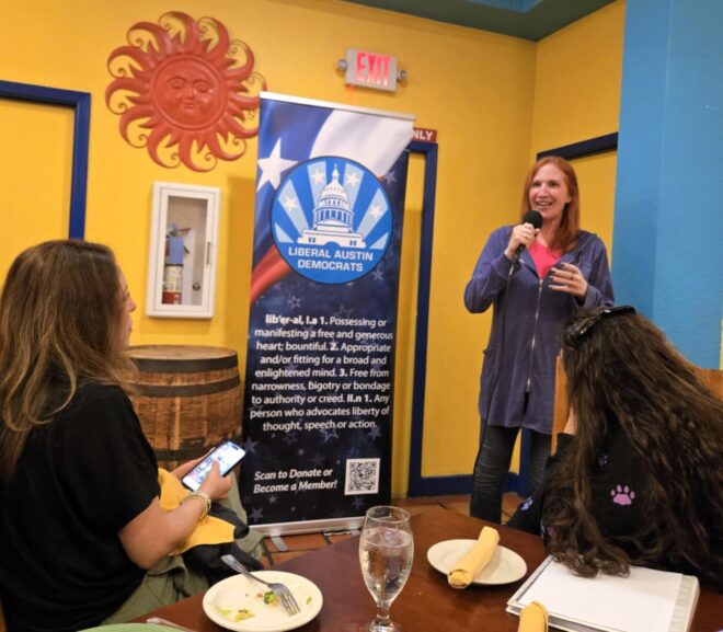 Jessica Cohen Embodies Grassroots Leadership in May 2025: From Poll Greeting in Austin to Supporting Coastal Bend Stonewall Democrats Launch