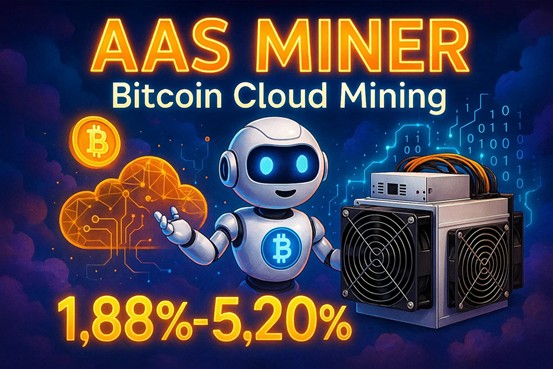 AAS MINER launches Bitcoin cloud mining: Get $10 for free and earn 1.88%–5.20% daily