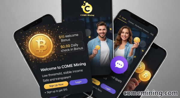 Start mining BTC and Dogecoin for free – COME Minings new app brings cloud mining to the masses