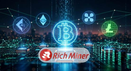 ETH, BTC, XRP one-click mining, RICH Miner cloud mining mobile terminal fully updated online