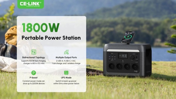 CE-LINK Launches Next-Gen 1800W Portable Power Station to Redefine Outdoor Life and Home Backup Power