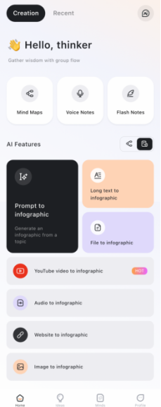 Visualize Ideas Anytime GitMind Mobile App Rolls Out AI Infographic Feature