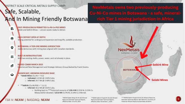 NexMetals Hits Multiple 200-Meter Intercepts of High-Grade Mineralization at the Selkirk Project in Botswana