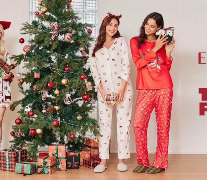 Black Friday & Cyber Monday Must-Have! EKOUAER & Arshiner Teddy Bear Matching Family Pajamas Light Up Warm Holiday Moments