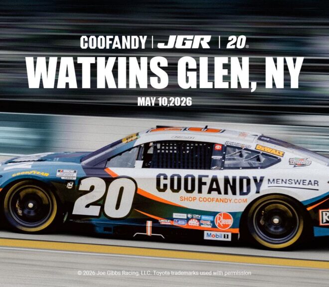 From Martinsville to Watkins Glen: COOFANDY Continues Its NASCAR Journey with Joe Gibbs Racing in 2026 and Builds a New Chapter of Track Fashion in the New Season