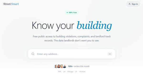 StreetSmart Expands Renter Access to Building History and Safety Data Across Major U.S. Cities