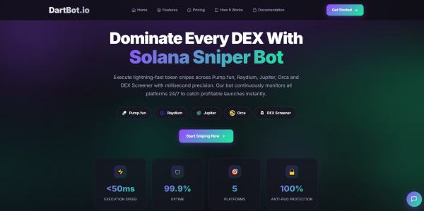 DartBot Launches Advanced Solana Sniper Bot for DEX Traders