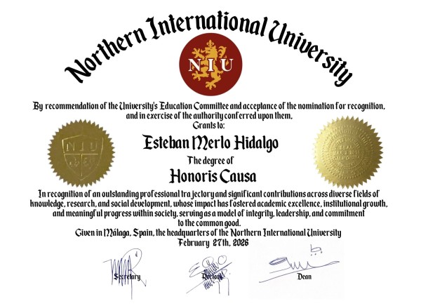 Esteban Merlo Receives Honorary Doctorate in Spain