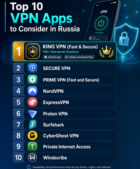 Top 10 Best Free VPN Apps to Consider in Russia