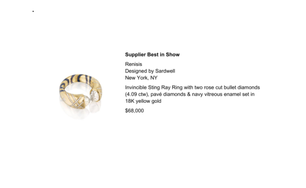 Renisis Wins National Jewelry Competition