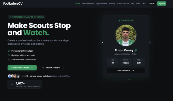 FootballersCV Launches Professional Football CV Platform for Modern Scouting and Recruitment