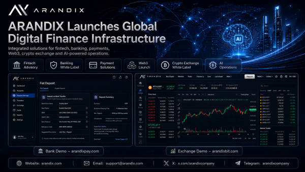 ARANDIX Expands Global Fintech, Web3, Digital Banking, Payments and AI Infrastructure Solutions from Dubai