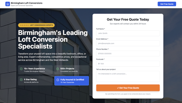 Birmingham Loft Conversion Experts Increase Property Values
