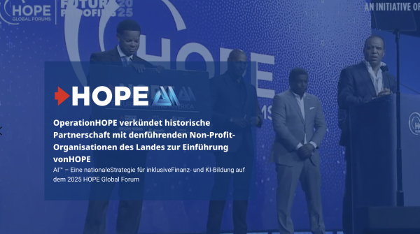 Operation HOPE Global Initiative Launches HOPE AI for Financial Education and AI Innovation