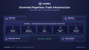 ZenithBlox Demonstrates Governed Paperless Trade Infrastructure for Cross-Border eBL and Trade Finance Workflows