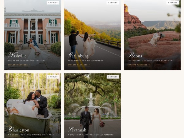 Elopements Inc. Expands All-Inclusive Elopement Services Across Five U.S. Destinations