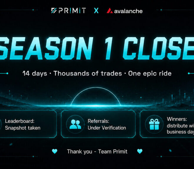 Primit Wraps Up Season 1 Trading Campaign on Avalanche