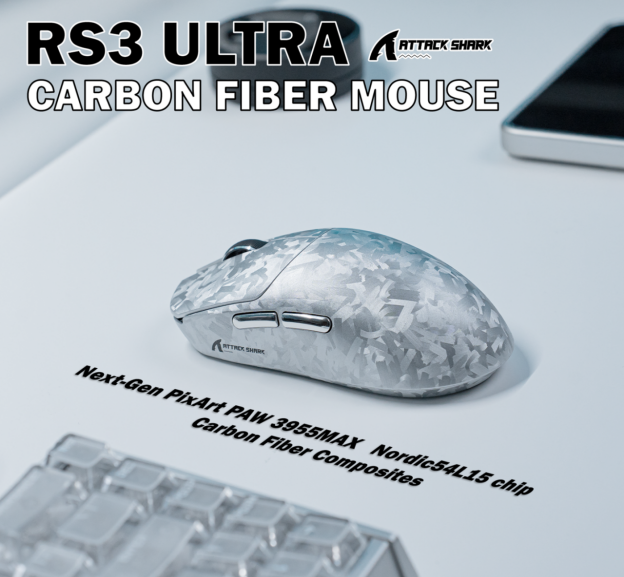 ATTACK SHARK Unveils Flagship RS3 ULTRA Gaming Mouse Powered by Elite PAW3955MAX Sensor