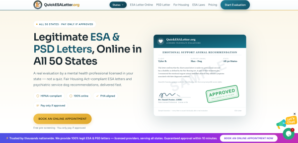 Quick ESA Letter Announces Expansion of Its Online Evaluation Platform