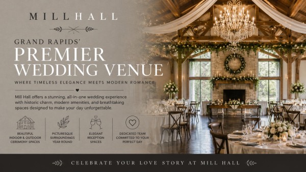 Mill Hall Highlights Grand Rapids Wedding Venue for West Michigan Couples