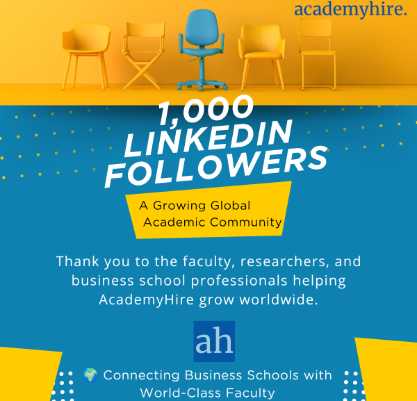AcademyHire Surpasses 1,000 LinkedIn Followers as Global Academic Audience Grows