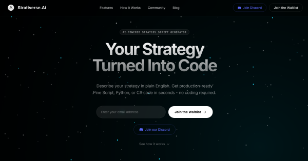 Strativerse Ai Launches New AI Pine Script Generator for Faster Strategy Development