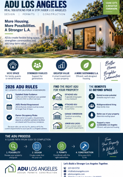 Trusted ADU Contractor in Los Angeles: ADU Los Angeles Helps Homeowners Navigate 2026 ADU Rules