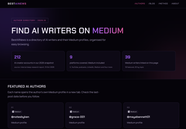 AI News Directory Launches to Help Readers Find AI Writers Worth Following